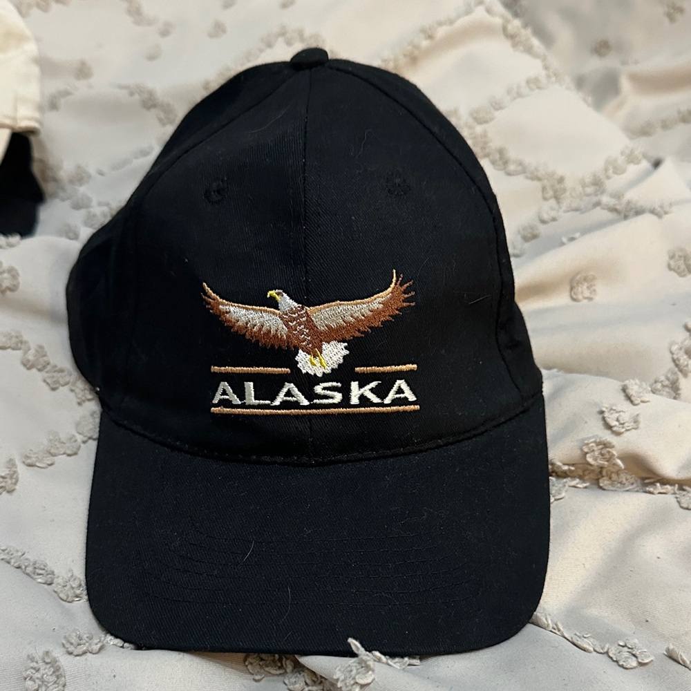 Black Alaska Cap with Eagle Embroidery